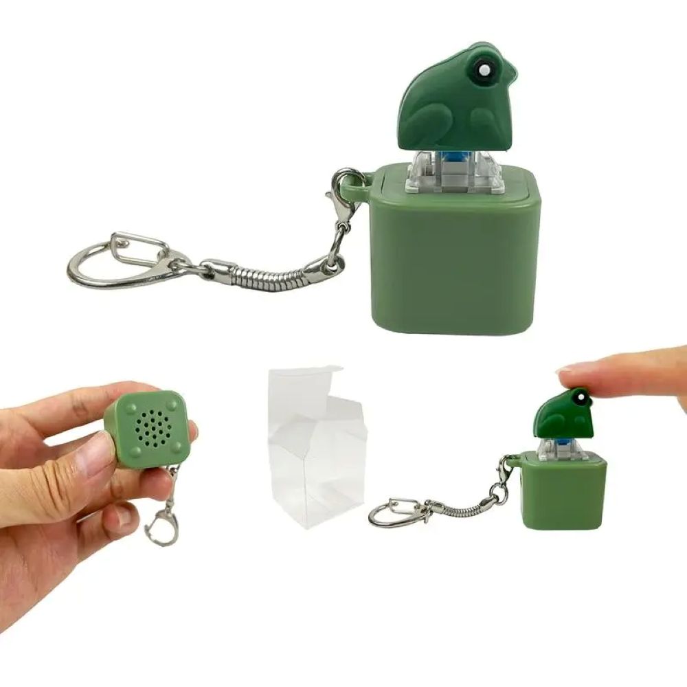 Light Up Animal Keychain Toy - Rechargeable LED Color Changing Sound Button