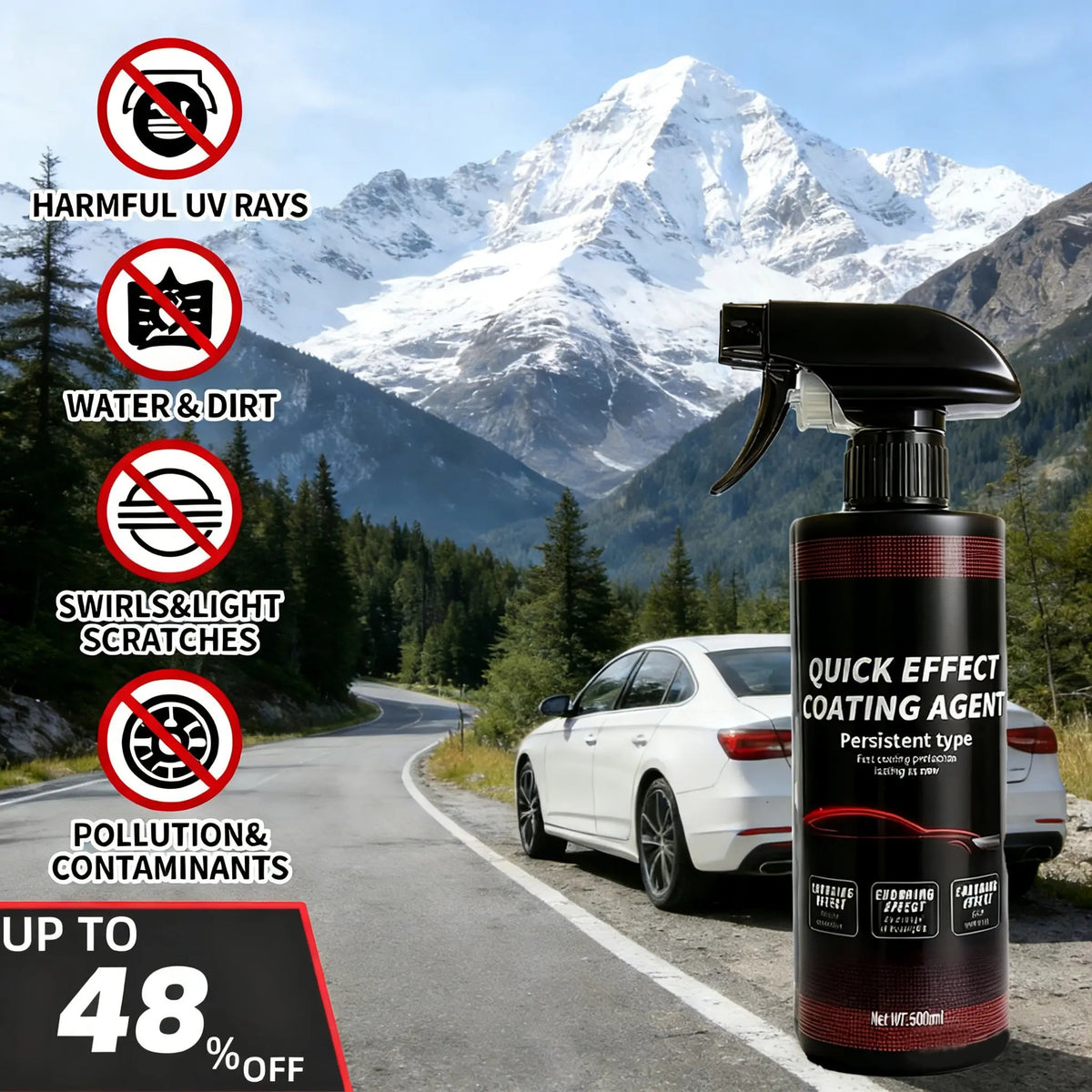π₯3-in-1 Quick Effect Car Coating Spray β¨ High Protection Quick Coat & Ceramic Shield for Car Paint ππ