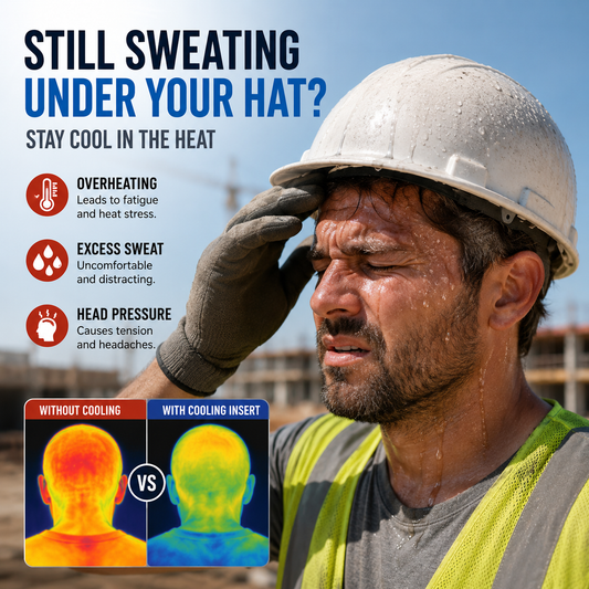 ❄️2PCS Cooling Hat Insert – Reusable Gel Ice Pack for Helmets & Caps