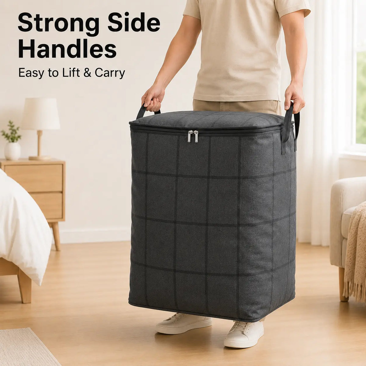 π₯ LAST DAY 50% OFF! π XXL 210L Storage Bag β Large Capacity Moving & Closet Organizer for Quilts, Bedding & Sweaters
