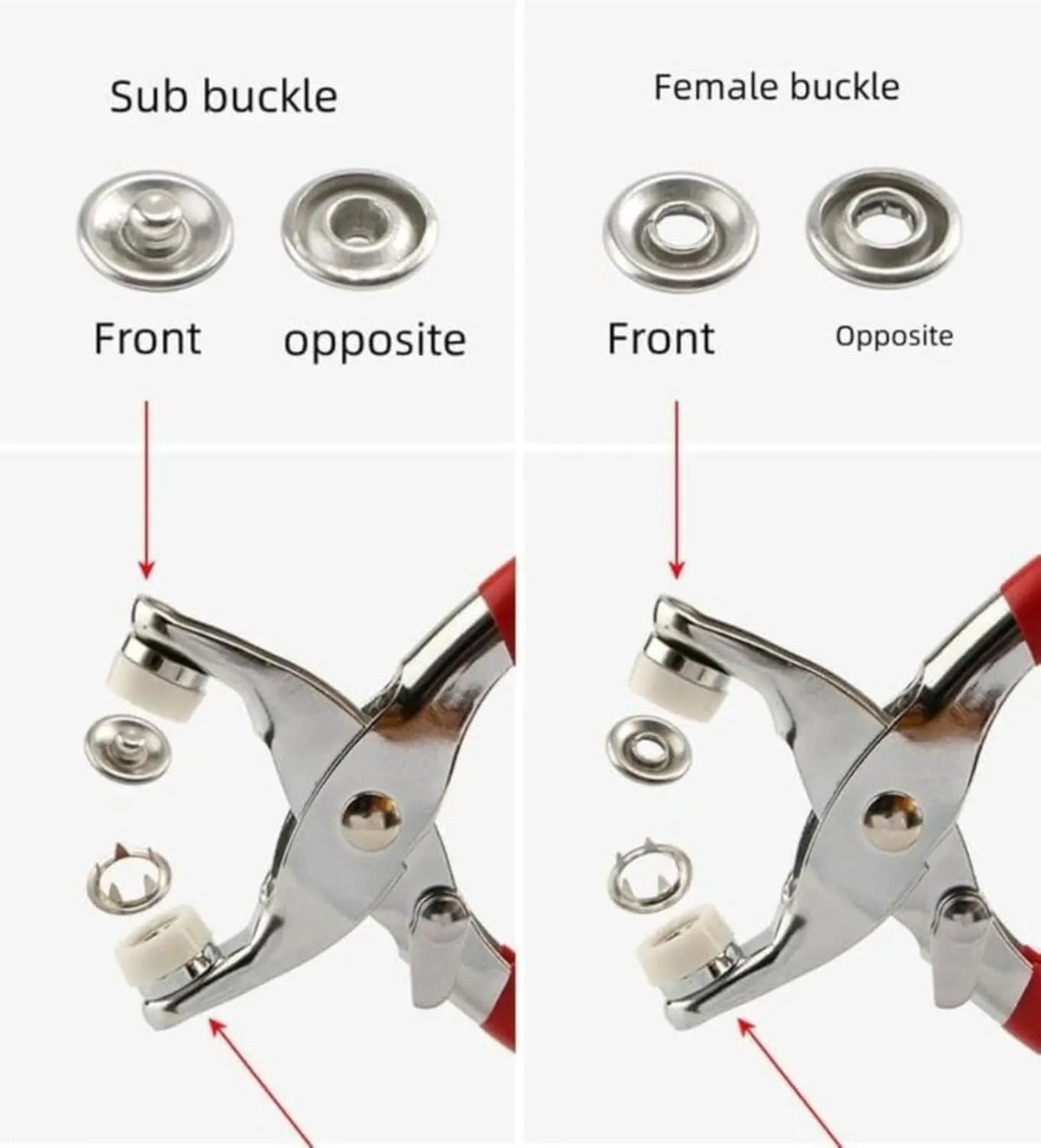 đĽHOT SALE 49% OFFâ¨100 pcs Invisible Colored Metal Buckle & Manual Pressure Pliers Kit