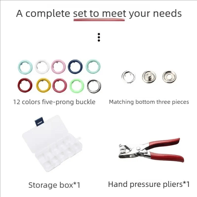 đĽHOT SALE 49% OFFâ¨100 pcs Invisible Colored Metal Buckle & Manual Pressure Pliers Kit