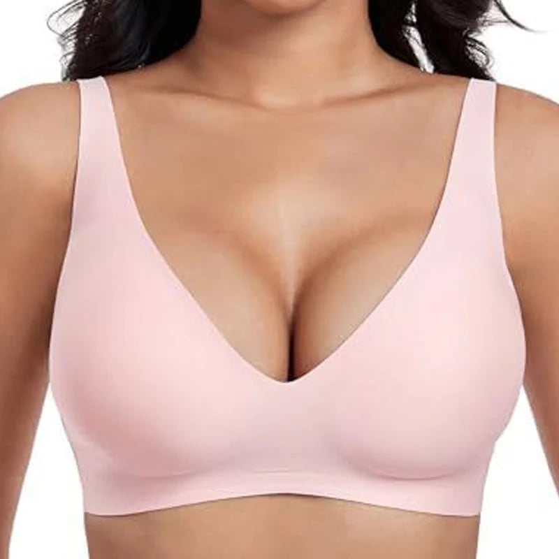 šFlash Saleā”60K+ SOLD! Almost Goneš„šJelly Wireless Womens Comfortable Wireless Brasā£Push Up Bralettesā£Seamless Tshirts Brasā£Deep V