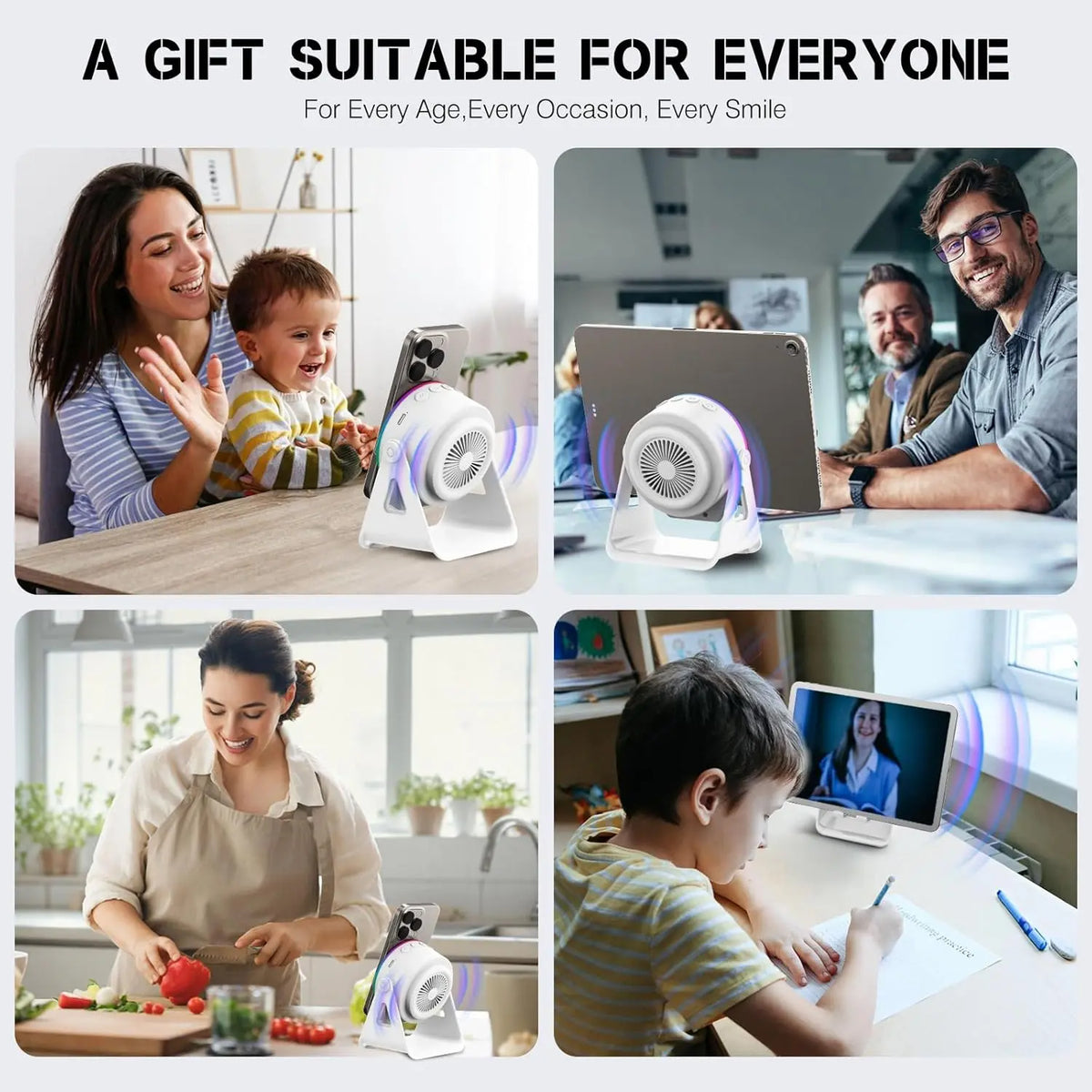 π₯ 50% OFF 4-in-1 Wireless Induction Bluetooth Speaker β¨ Phone Stand + RGB Light