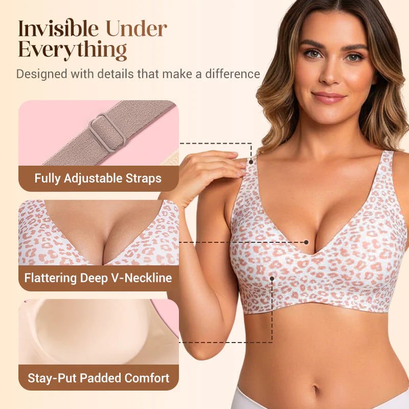 šFlash Saleā”60K+ SOLD! Almost Goneš„šJelly Wireless Womens Comfortable Wireless Brasā£Push Up Bralettesā£Seamless Tshirts Brasā£Deep V