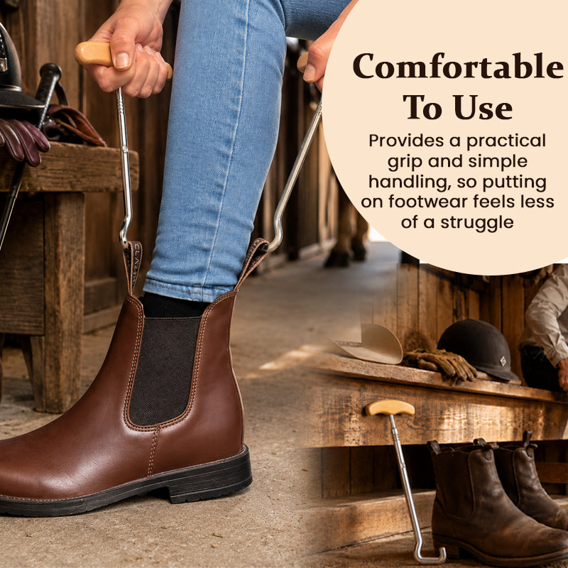 π Horse-Shaped Shoe Horn Hook for Easy Wear