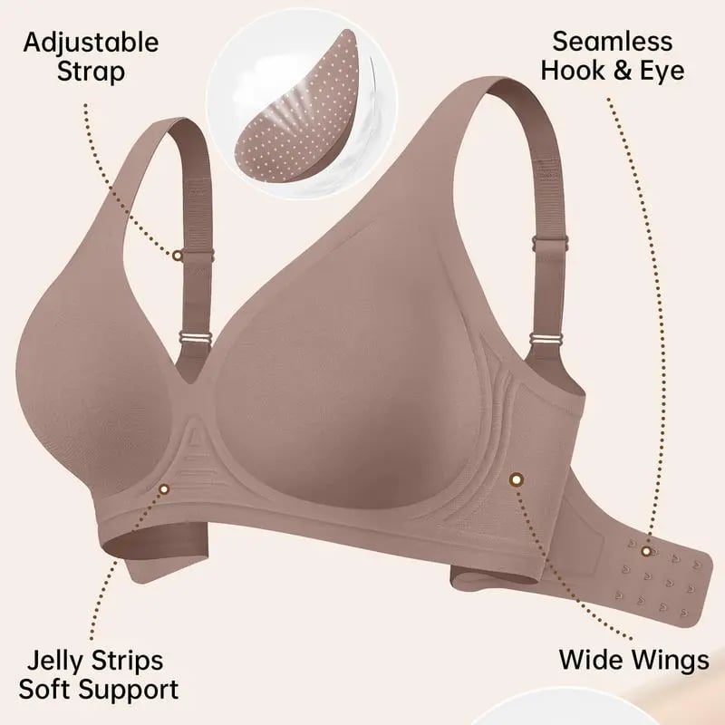 šFlash Saleā”60K+ SOLD! Almost Goneš„šJelly Wireless Womens Comfortable Wireless Brasā£Push Up Bralettesā£Seamless Tshirts Brasā£Deep V