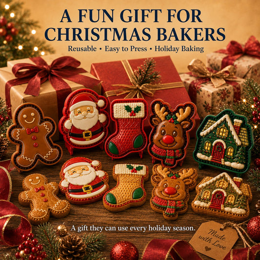 โณ Last Day50% OFF โ ๐ 9-Design Christmas Mini Pie Mold Collection | Reusable Embossed Molds for Shaping Detailed Santa, Snowman, Reindeer, Tree & Holiday Pies ๐ฅงโจ