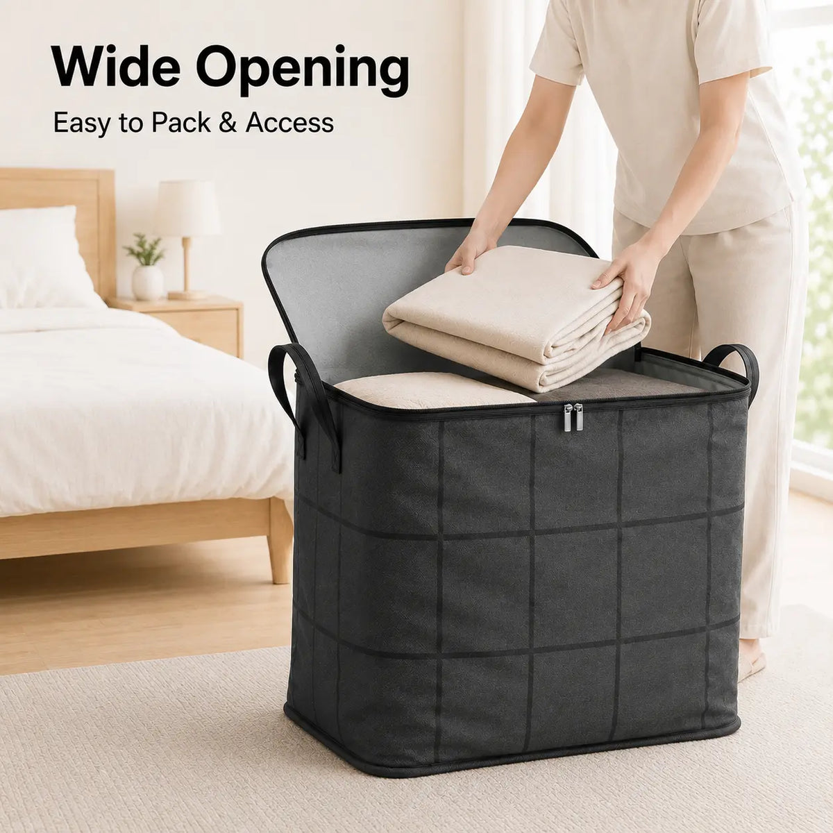 π₯ LAST DAY 50% OFF! π XXL 210L Storage Bag β Large Capacity Moving & Closet Organizer for Quilts, Bedding & Sweaters