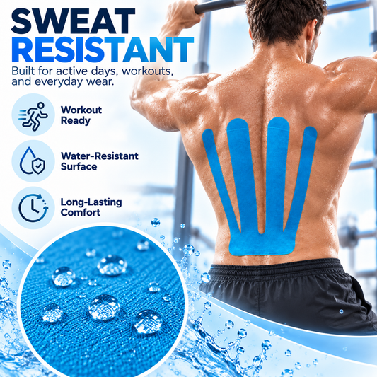 🔥 Lower Back Kinesiology Support Tape – Water-Resistant Athletic Tape