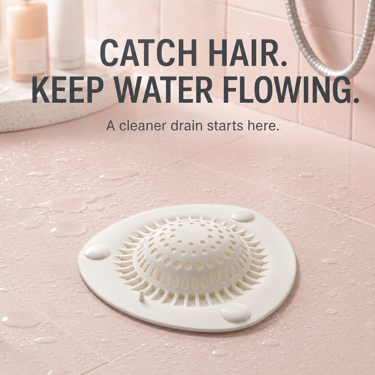 BUY 1 GET 1 FREEš„Hair Catcher Drain Covers | Self-Adhesive Disposable Hair Trap Stickers for Shower, Bathroom Sink & Floor Drain
