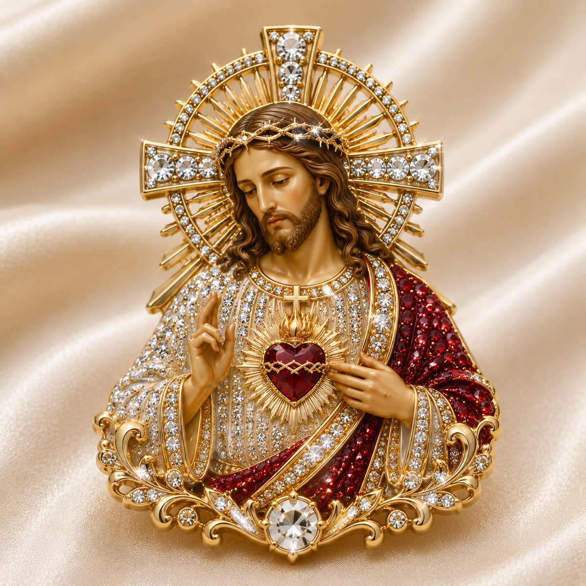 đ„Last Day 49% OFF - Sacred Heart of Jesus Brooch