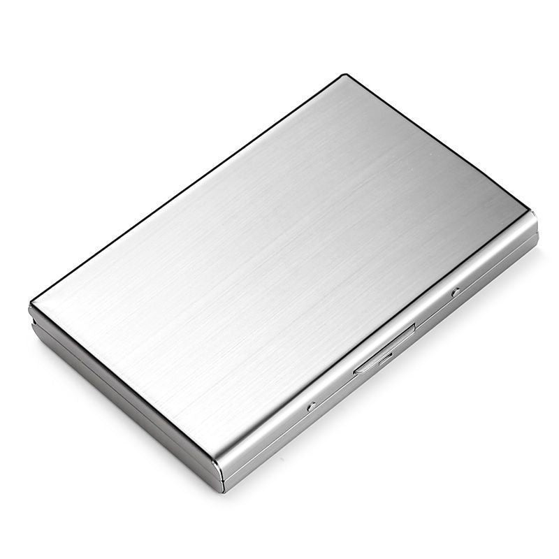 πΌ BUSINESS FAVORITE | Premium Metal Card Holder β Slim RFID Wallet with Matte Black Finish