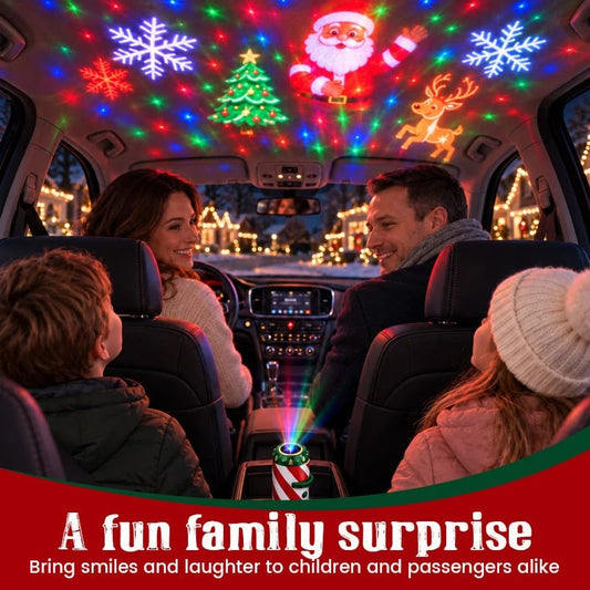 🎅🌠🎄 Merry Ride Christmas Car Projector Light – 5D Festive Projection Effect!!!