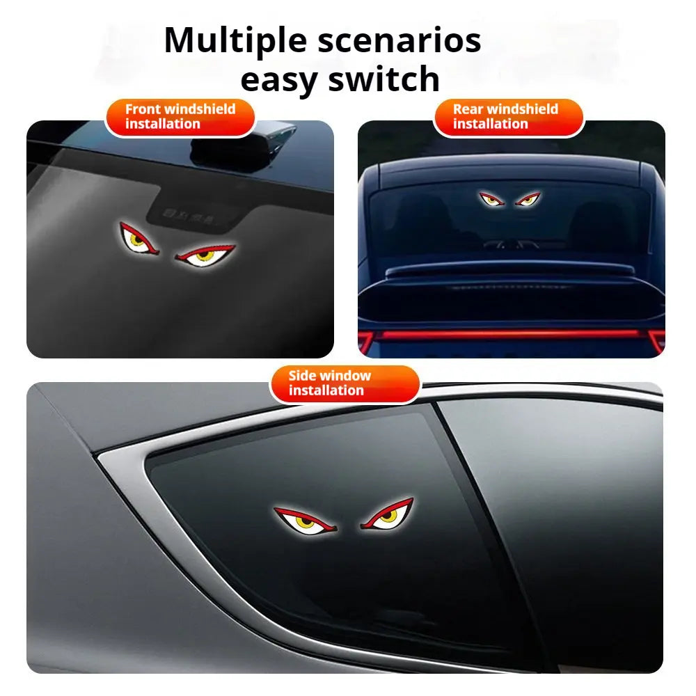 π₯ Solar LED Car Eyes β Flashing Windshield Light