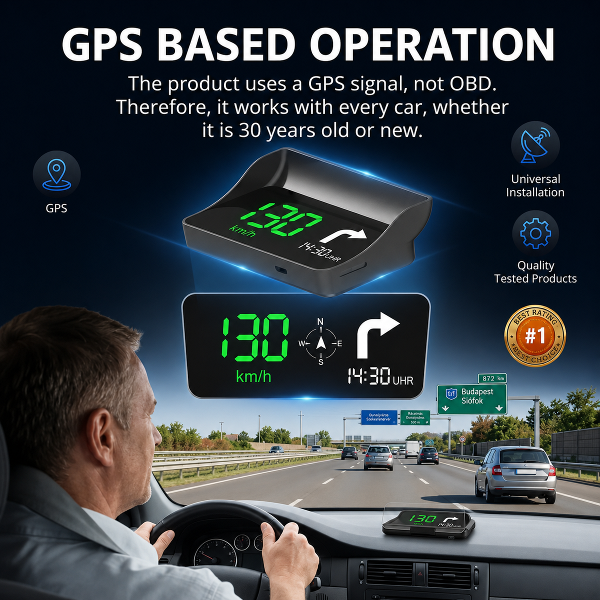 π Half-price offer for the first 50 customers π₯ Car Head-Up Display (HUD) GPS Digital Speedometer
