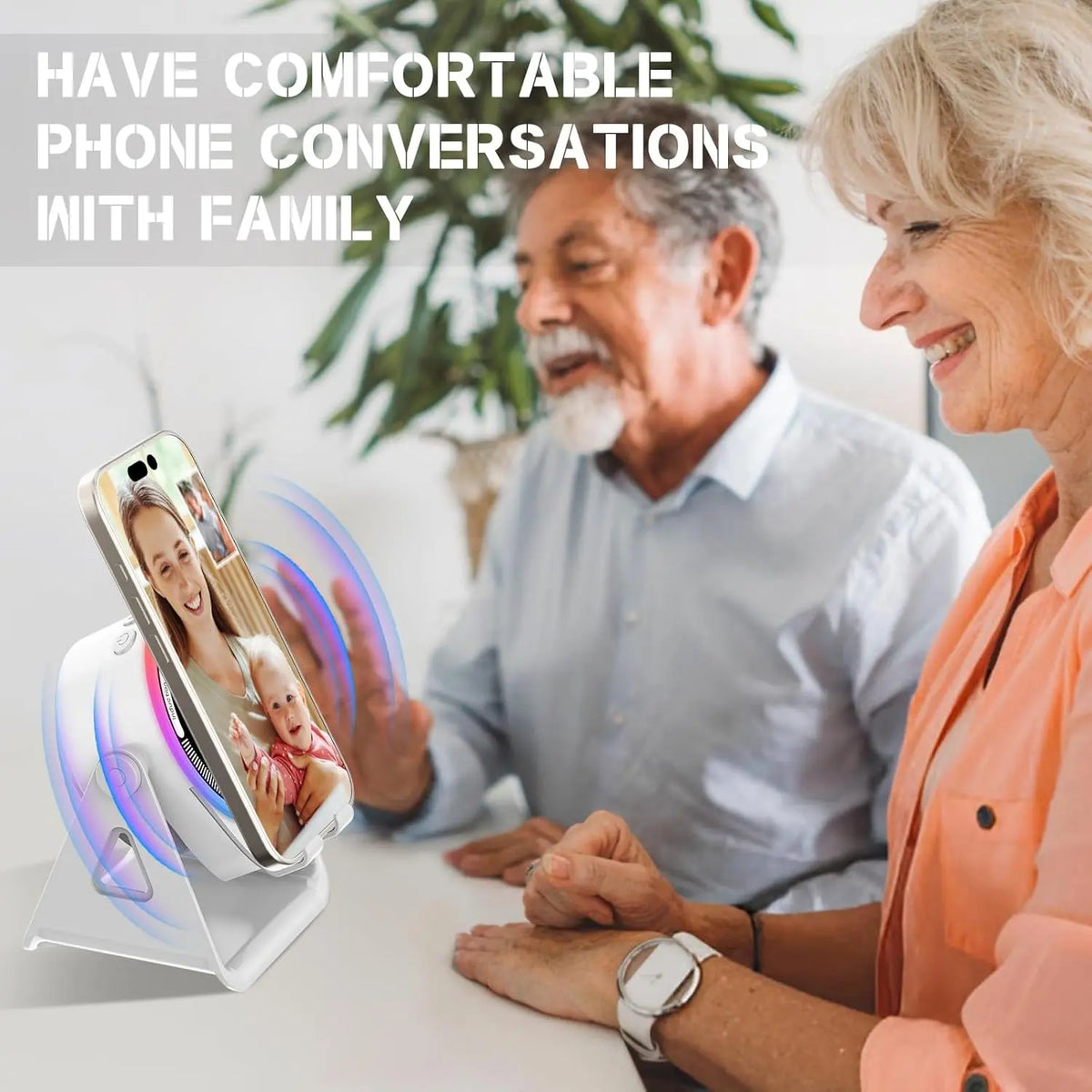 π₯ 50% OFF 4-in-1 Wireless Induction Bluetooth Speaker β¨ Phone Stand + RGB Light