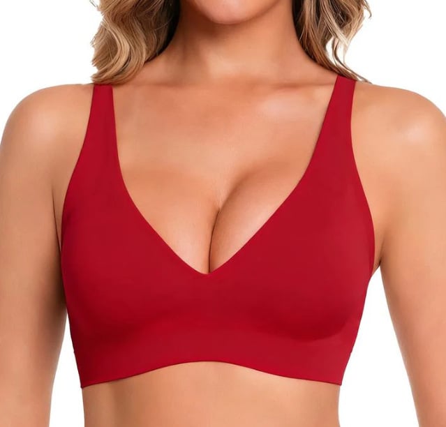 šFlash Saleā”60K+ SOLD! Almost Goneš„šJelly Wireless Womens Comfortable Wireless Brasā£Push Up Bralettesā£Seamless Tshirts Brasā£Deep V