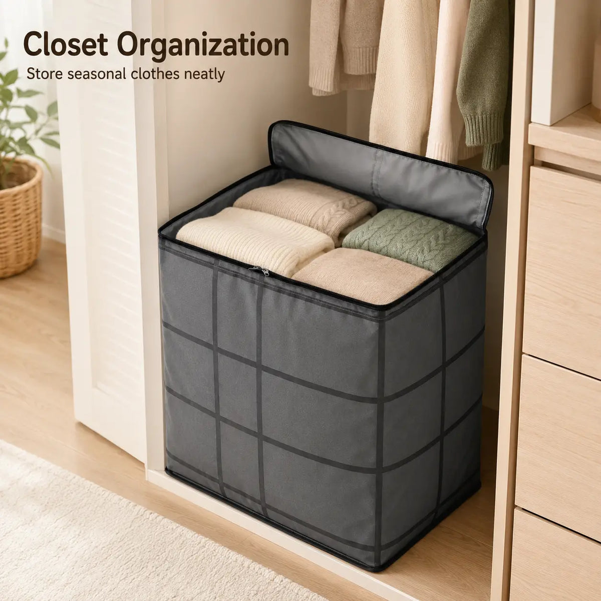 π₯ LAST DAY 50% OFF! π XXL 210L Storage Bag β Large Capacity Moving & Closet Organizer for Quilts, Bedding & Sweaters