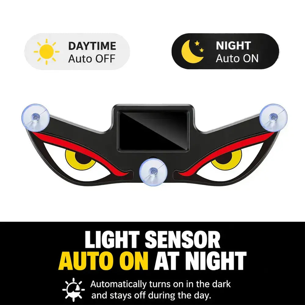 π₯ Solar LED Car Eyes β Flashing Windshield Light