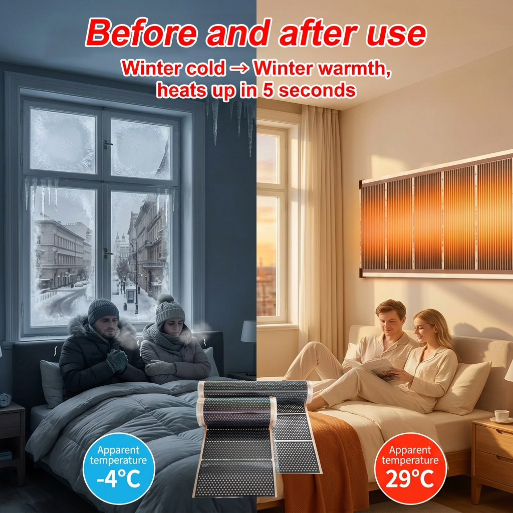 π₯3-Second Rapid Heating Honeycomb Graphene Far-Infrared Ceramic Wall Heater β Low Noise & Energy Efficient Indoor Wall Mount Heater