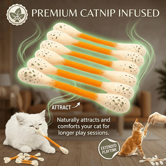 Giant Q-Tip Cat Toy-Viral Cat Chew & Play Toy🐱✨