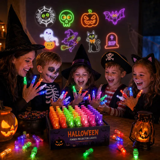 👻🎃 Bagues projectrices d'Halloween – Cadeaux de fête LED pour enfants