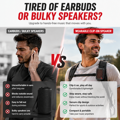 🏃 Outdoor Clip-On Bluetooth Speaker | Waterproof Speaker for Running & Cycling！！！