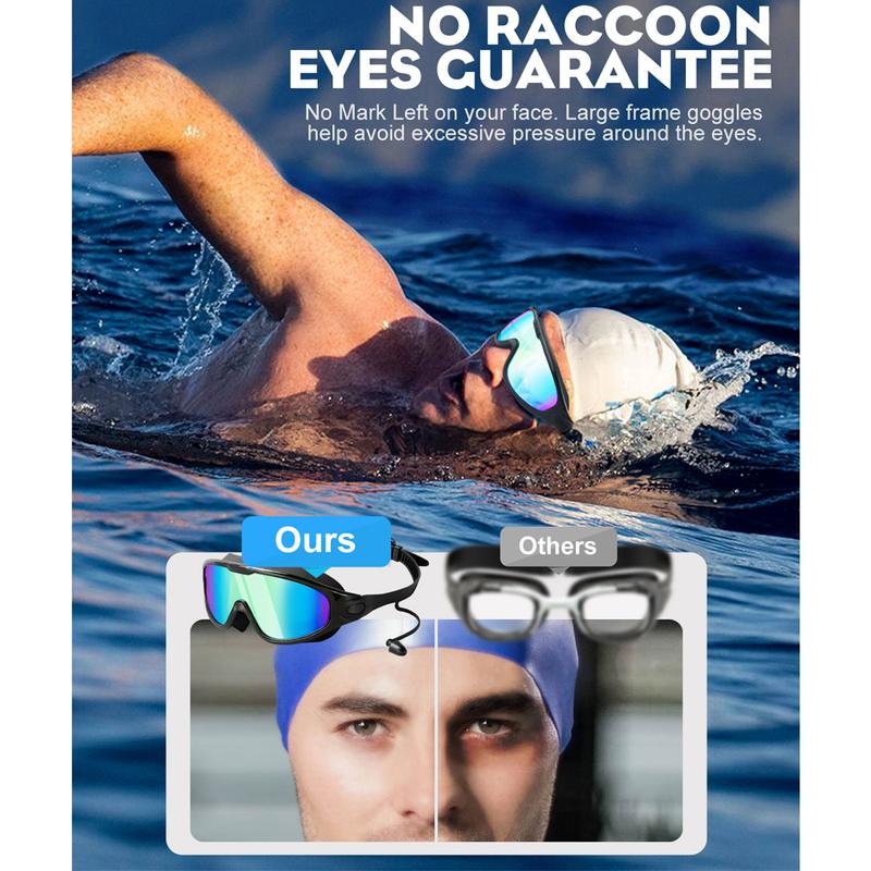 Lunettes de natation à vision large, antibuée et anti-UV