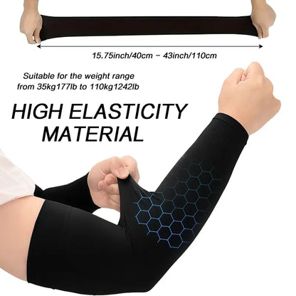 2 paires de manchons rafraîchissants à protection UV pour homme et femme, UPF 50, manchons de sport de compression contre le soleil