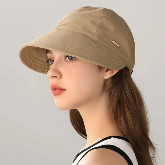 UPF 50+ Wide Brim Sun Visor Hat – Open Top UV Protection for Beach & Golf