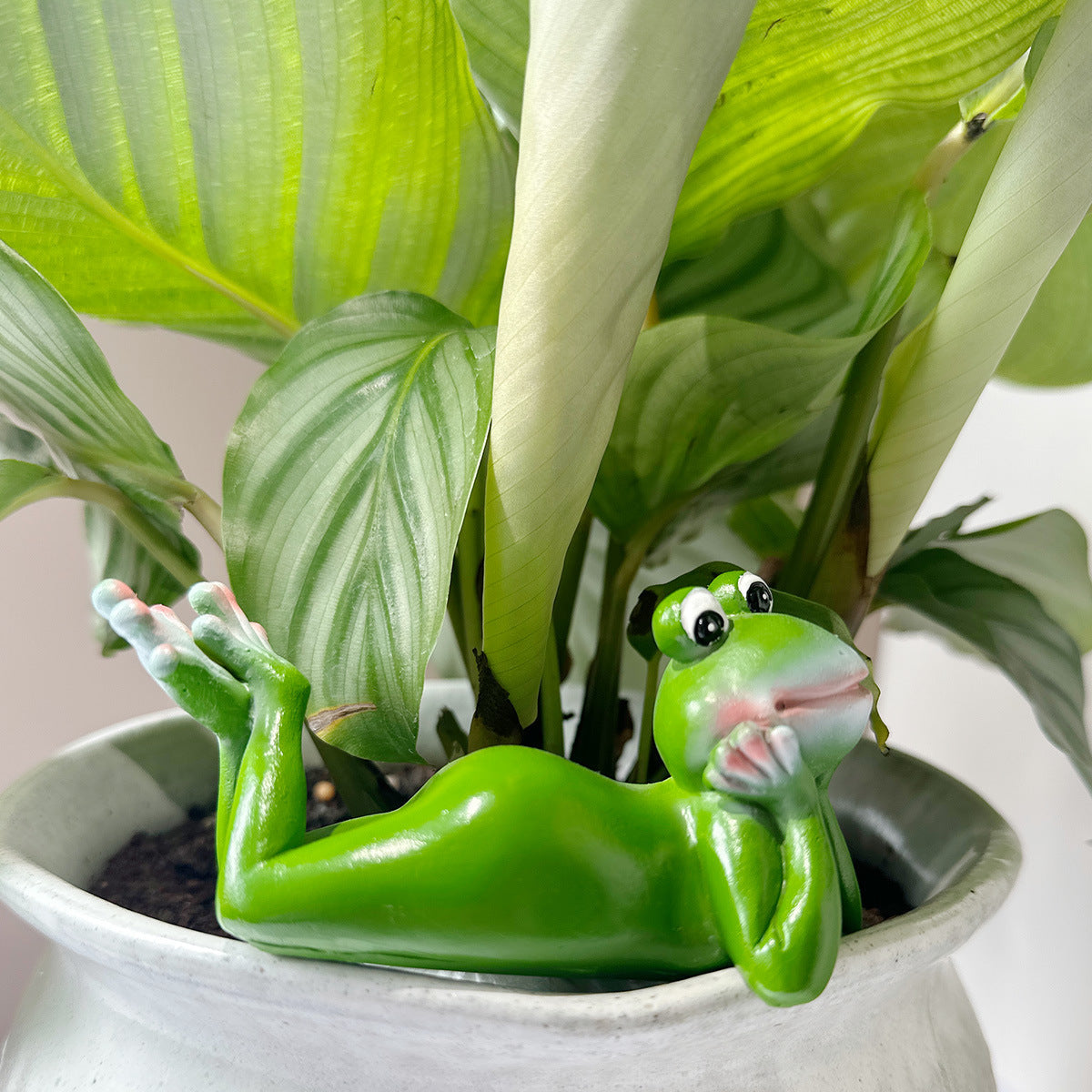 🏆Vente flash⚡Plus de 50 000 VENDUES ! Presque épuisé -✨Figurines de grenouilles en résine, décoration pour jardinière🐸🌿