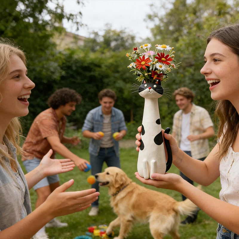 🔥DERNIER JOUR : -57 % sur ce vase chat original fabriqué à la main 😻