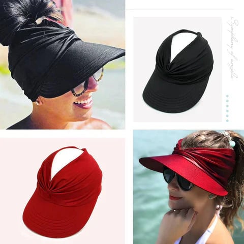 🔥 Vente flash d'été : -50 % 💕👒 Visière anti-UV 50+ avec maintien pour queue de cheval