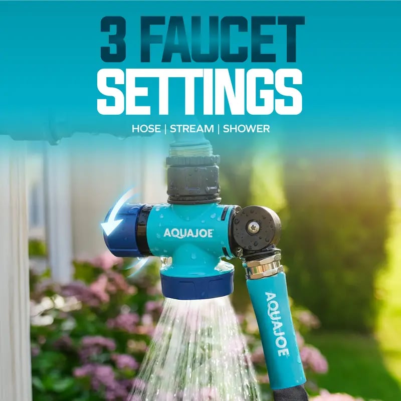 💦 Raccord multifonction pour tuyau d’arrosage Aqua Joe
