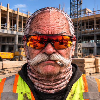 😂 Masque de ski drôle avec visage d'ouvrier de chantier – Cadeau farceur pour le travail