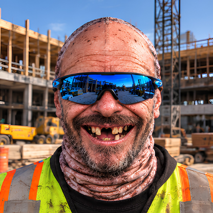 😂 Masque de ski drôle avec visage d'ouvrier de chantier – Cadeau farceur pour le travail