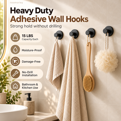 Patères murales adhésives ultra-résistantes GripLock finition acier inoxydable