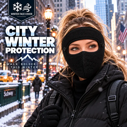 Cagoule thermique d’hiver avec masque amovible – Masque intégral coupe-vent doublé en polaire pour le ski et le cyclisme