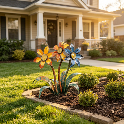 🌼Cadeaux de la fête des Mères 2026 à -55 % — 💖🎁Tuteurs de jardin rustiques en métal en forme de fleurs, fabriqués à la main