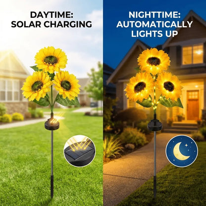🌻🌞Lampes solaires LED en forme de tournesol pour jardin