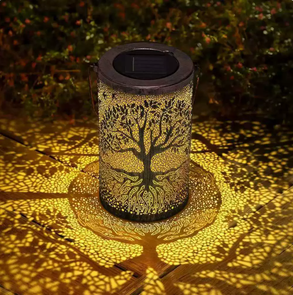 Lanterne solaire colorée en forme de tournesol lumineux pour jardin