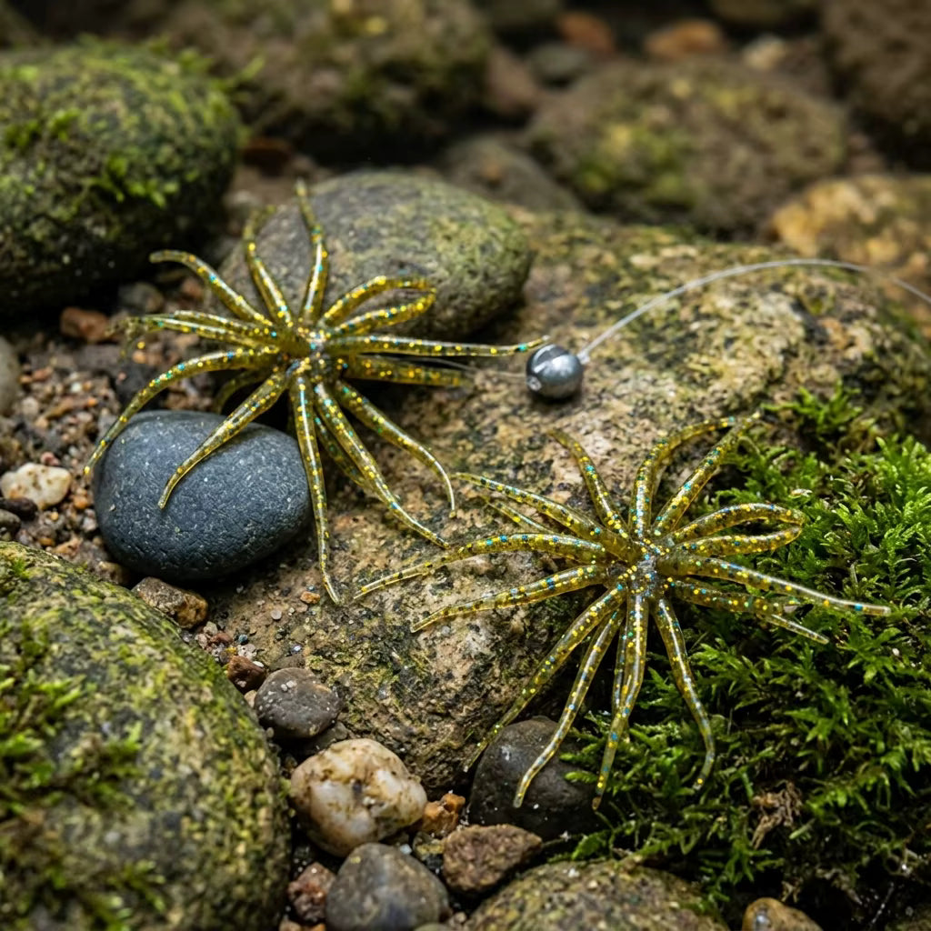 20 pièces d’appâts en forme de dés avec créatures pour la pêche du bar