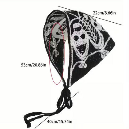 🕷️ Foulard tricoté à motif toile d’araignée pour Halloween 🕷️