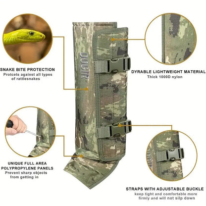 Guêtres de protection réglables unisexe anti-serpent pour l'extérieur
