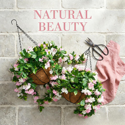 ✈️Livraison gratuite🌺Baskets suspendues en faux crêpe lilas antiradoub pour décoration extérieure🌸✨
