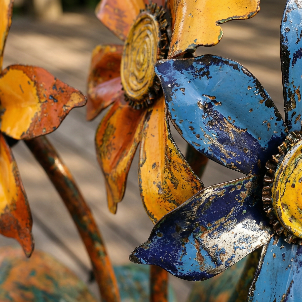 🌼Cadeaux de la fête des Mères 2026 à -55 % — 💖🎁Tuteurs de jardin rustiques en métal en forme de fleurs, fabriqués à la main
