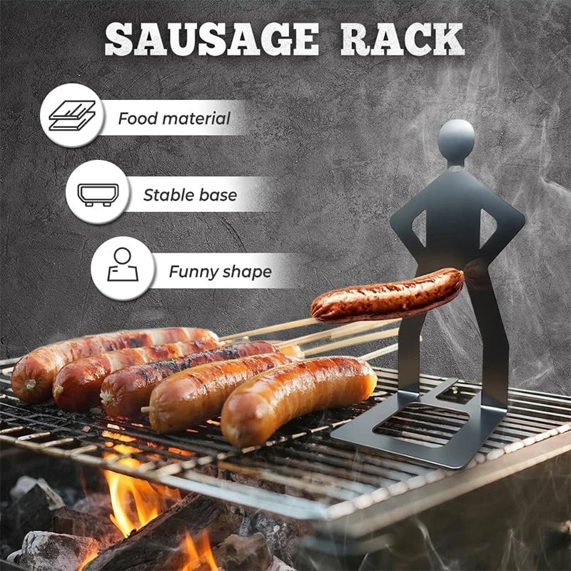 🍖Farceur de plein air Support à saucisses pour barbecue en acier inoxydable - 1 acheté, 1 offert
