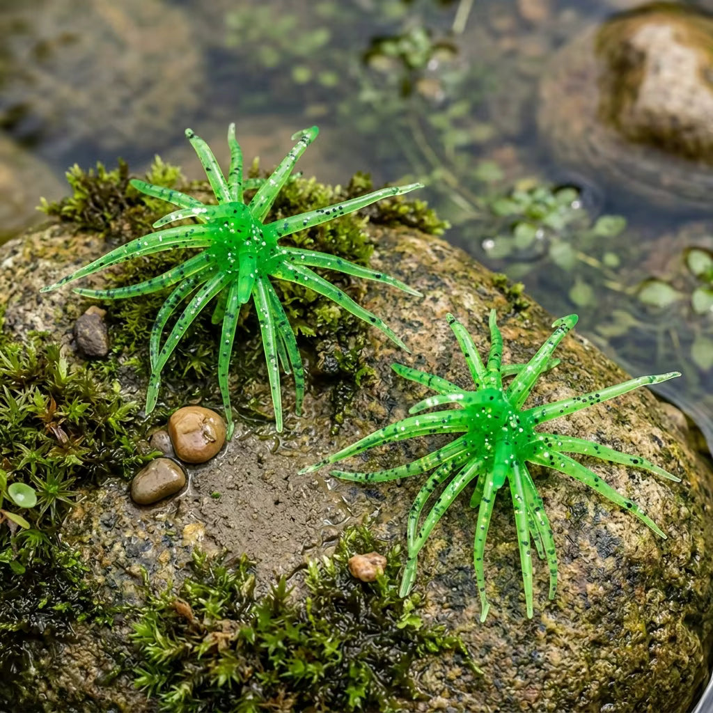20 pièces d’appâts en forme de dés avec créatures pour la pêche du bar