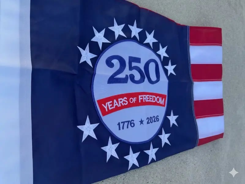 🔥Dernier jour : -50 % - 🇺🇸✨ Drapeau américain commémoratif du 250e anniversaire (1776–2026)